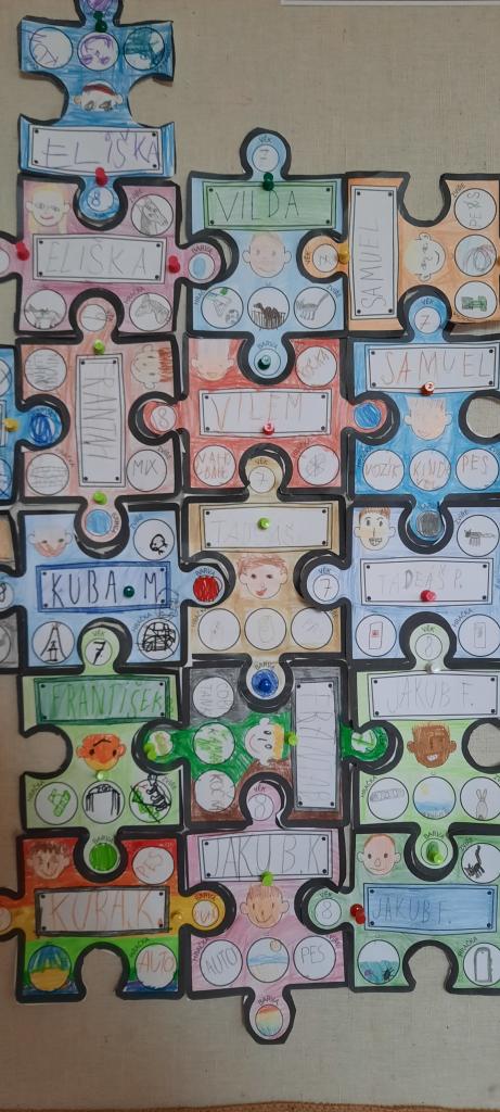 VV, Pč - výzdoba třídy, puzzle, prázdniny